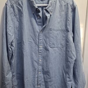 United By Blue Light Blue Casual Button-Down Shirt